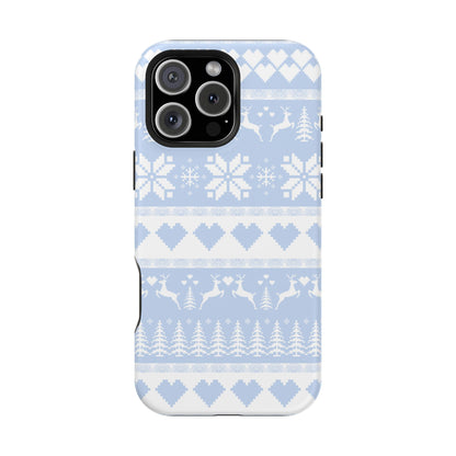 Blue Christmas Sweater iPhone Case