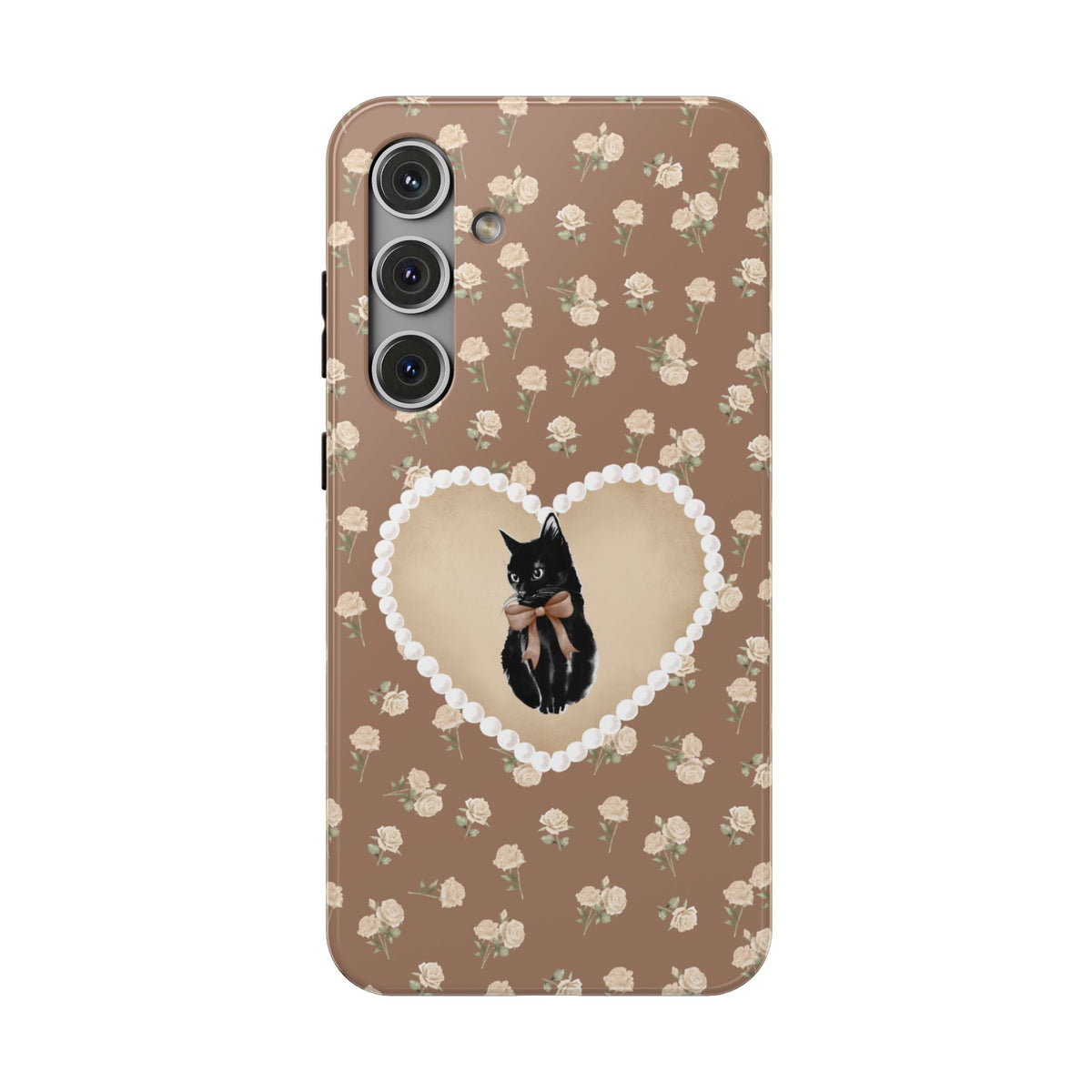 Brown Féline Roses Samsung Case