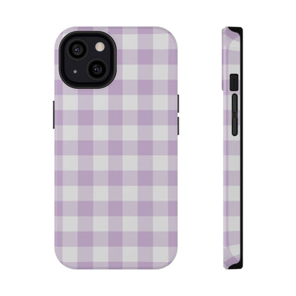 Purple Gingham iPhone Case