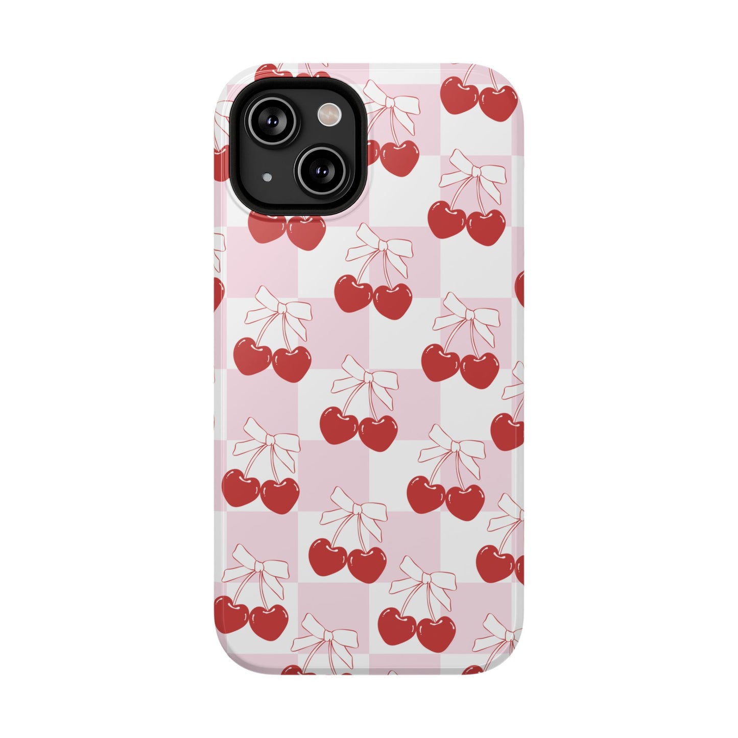 Cherry Bows Coquette iPhone Case