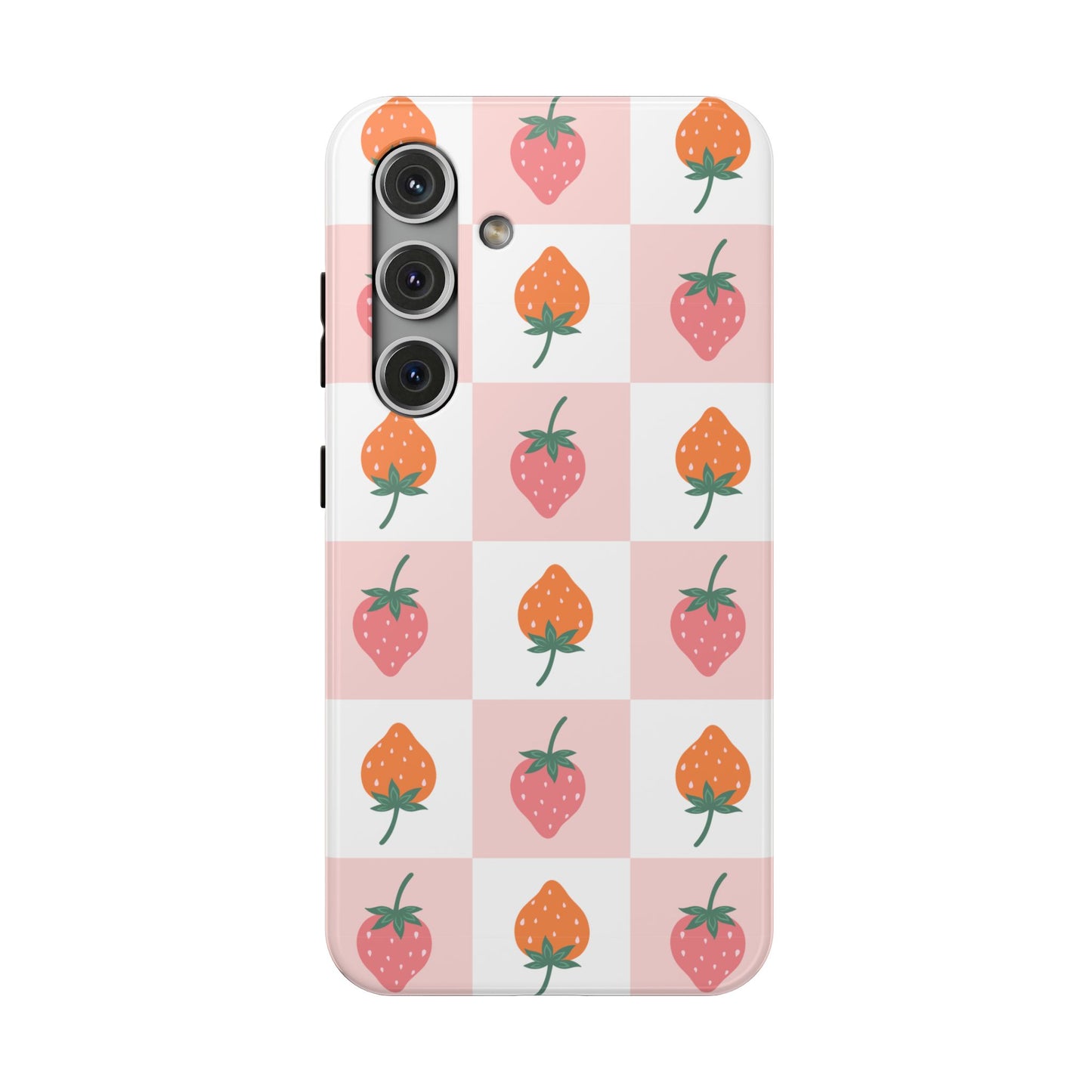 Strawberry Checkered Samsung Case