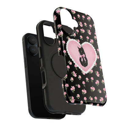 Black Féline Roses iPhone Case