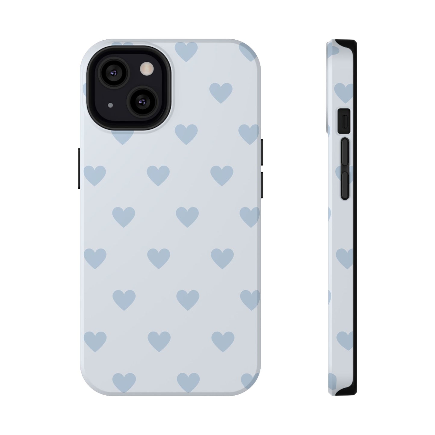 Light Blue Hearts iPhone Case