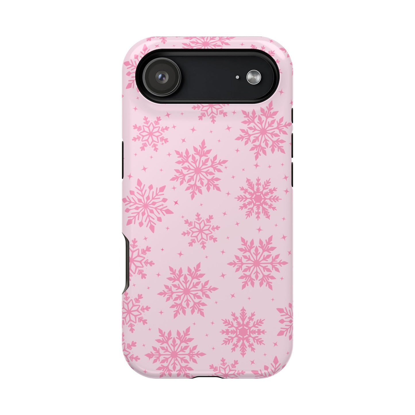 Pink Snowflakes iPhone Case