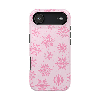 Pink Snowflakes iPhone Case