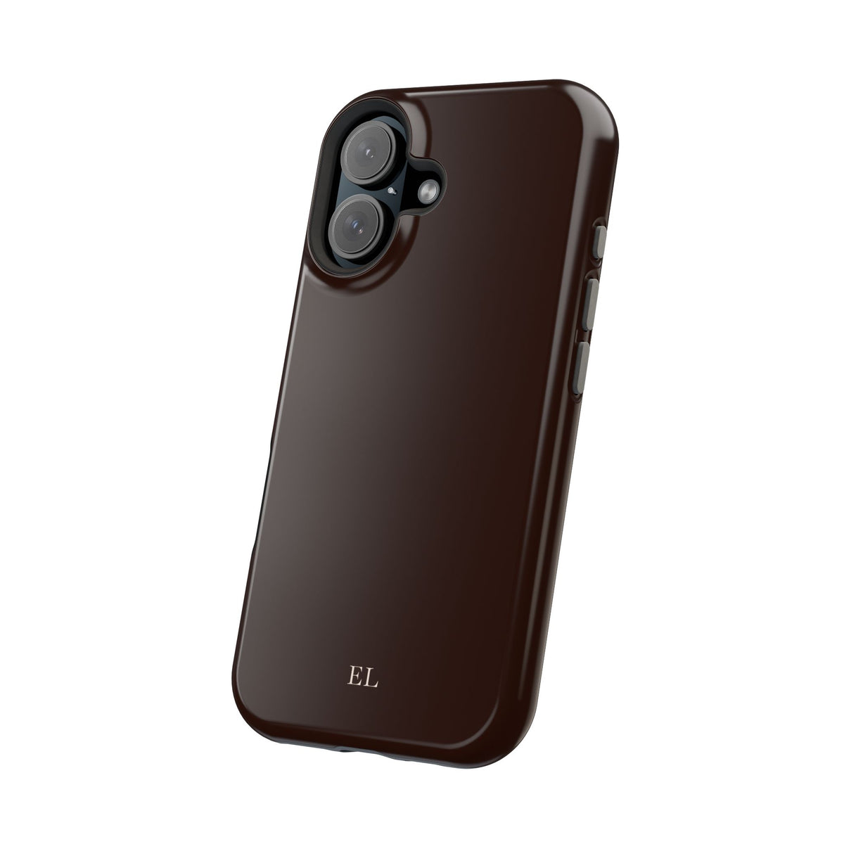 Custom Initials Mocha iPhone Case
