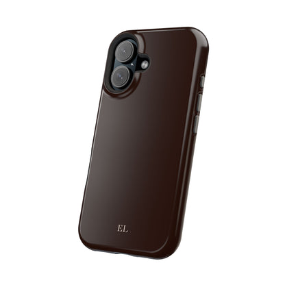 Custom Initials Mocha iPhone Case