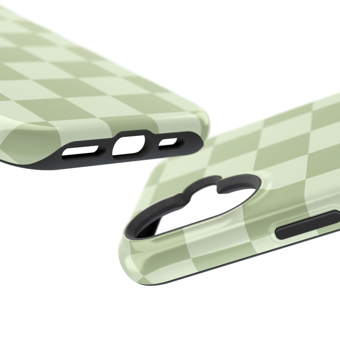 Green & Light Green Checkered iPhone Case