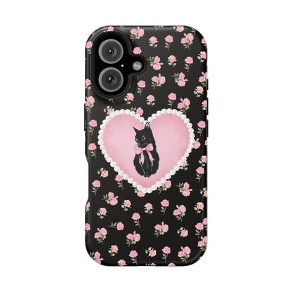 Black Féline Roses iPhone Case