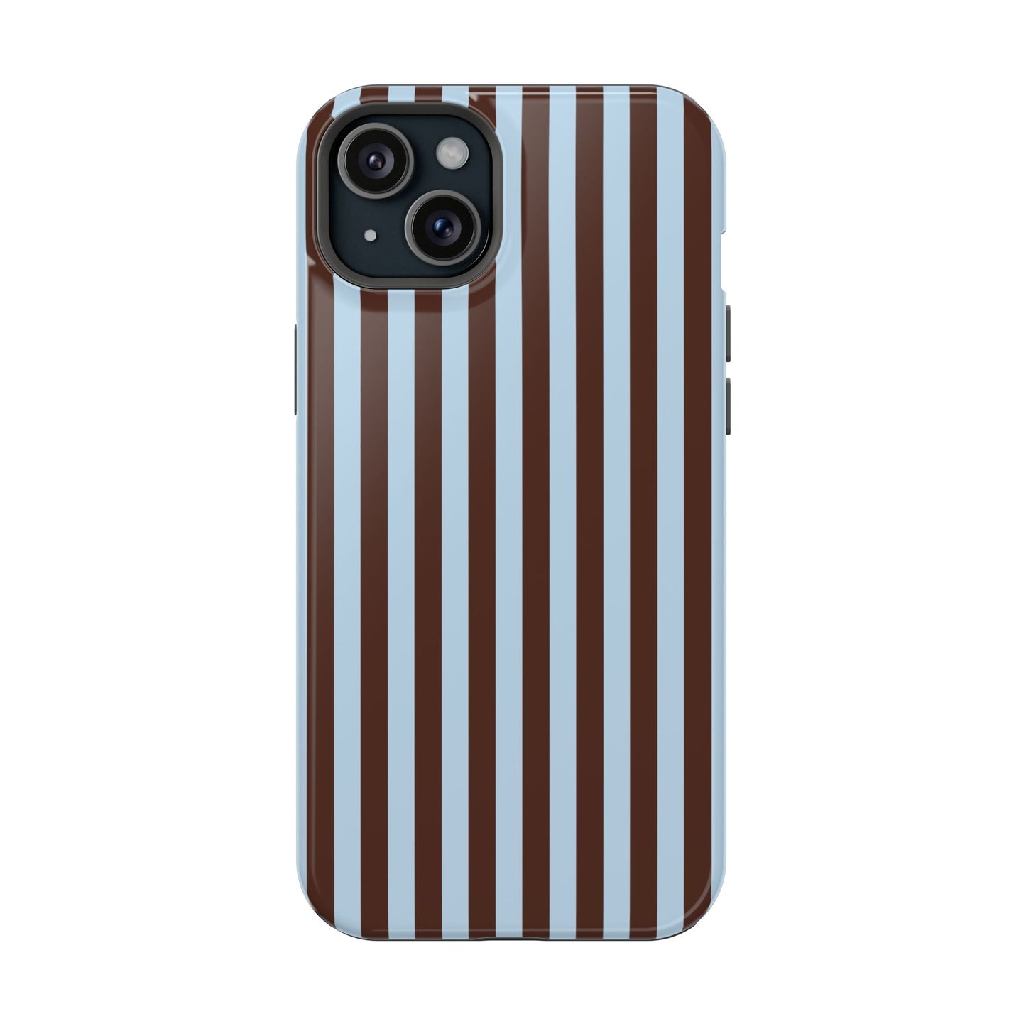 Blue Latte Stripes iPhone Case