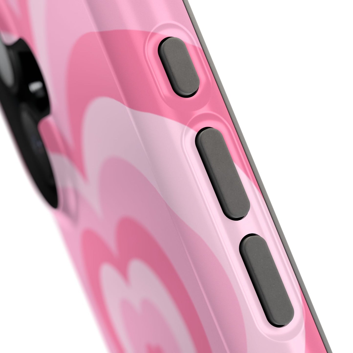 Pink Glowing Hearts iPhone Case