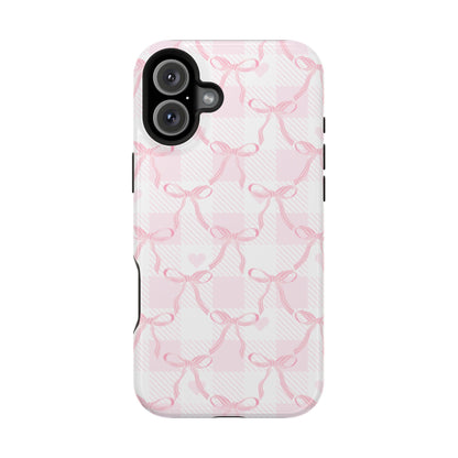 Pink Ribbon Bows iPhone Case