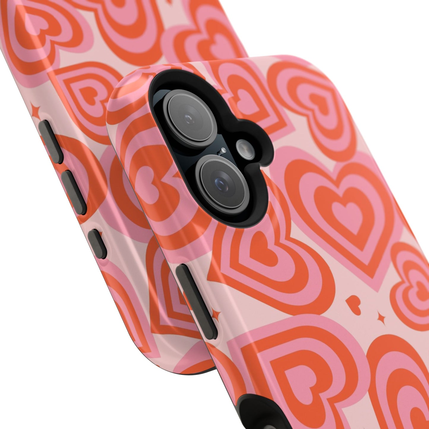 Pink & Red Hearts iPhone Case