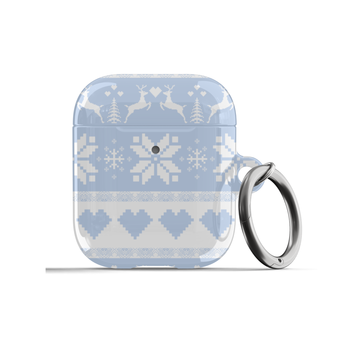 Blue Christmas Sweater AirPods Case