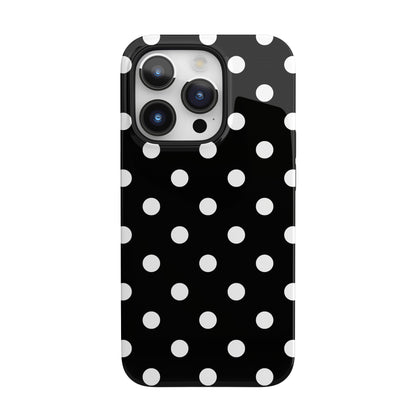 White Polka Dots iPhone Case