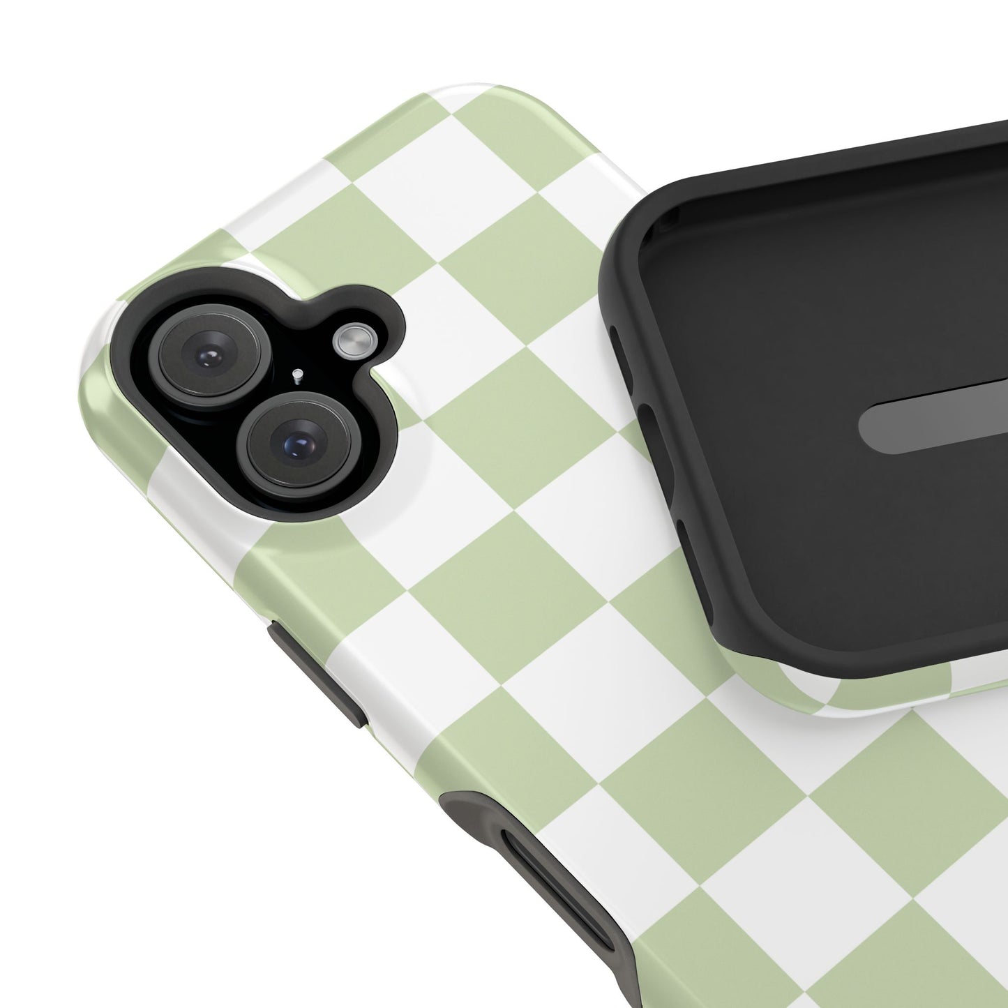 Pastel Green Checkered iPhone Case