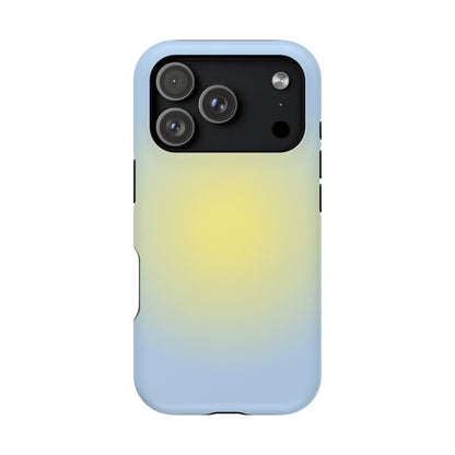 Yellow & Blue Aura iPhone Case
