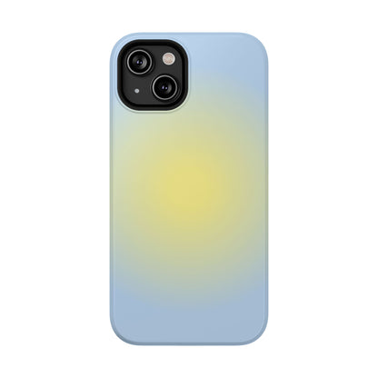 Yellow & Blue Aura iPhone Case