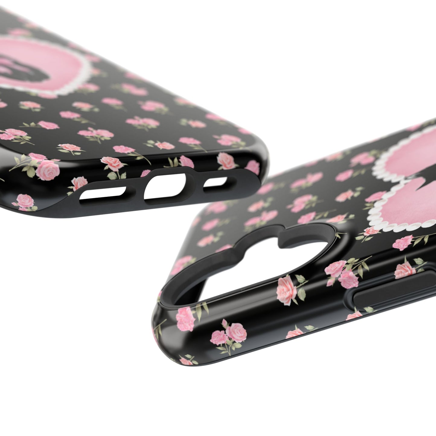 Black Féline Roses iPhone Case