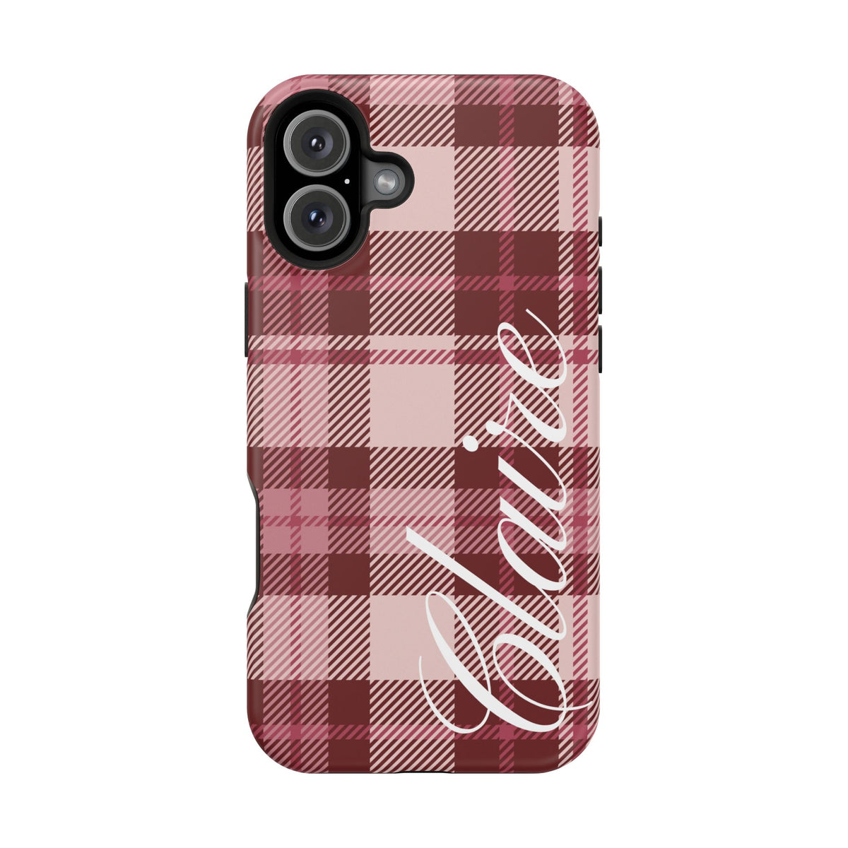 Custom Burgundy Plaid iPhone Case
