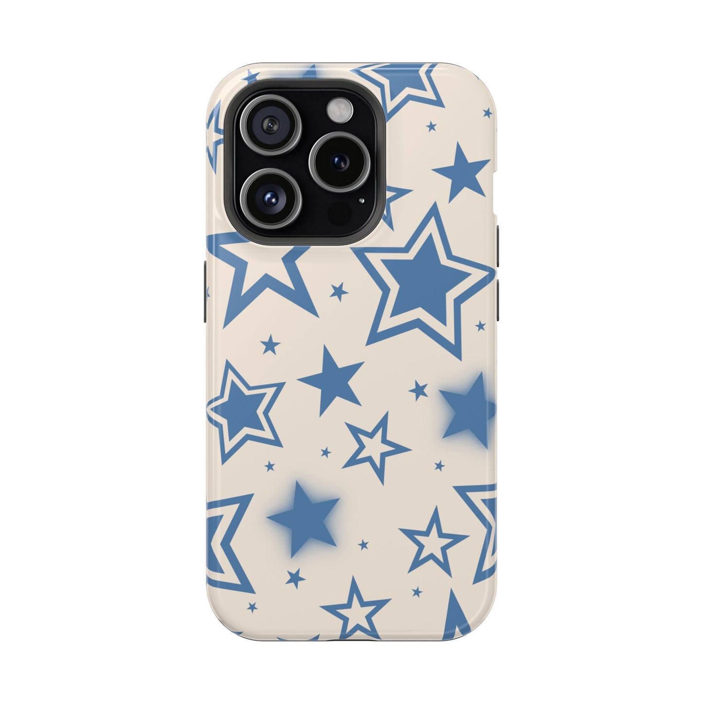 Beige & Blue Stardust iPhone Case