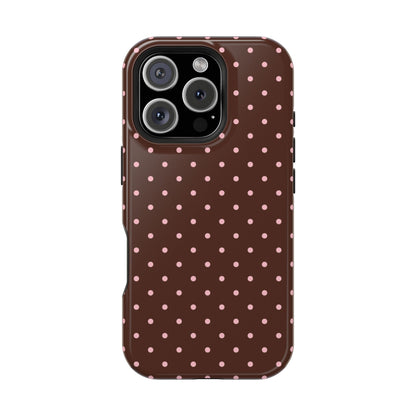 Pink Latte Mini Dots iPhone Case
