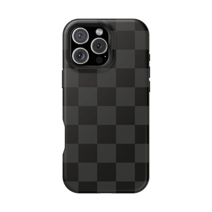 Black Checkered iPhone Case