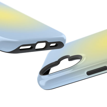 Yellow & Blue Aura iPhone Case