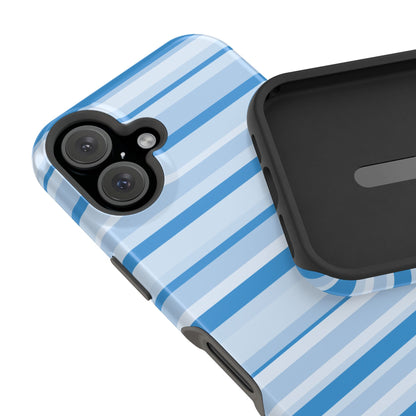 Blue Candy Stripes iPhone Case