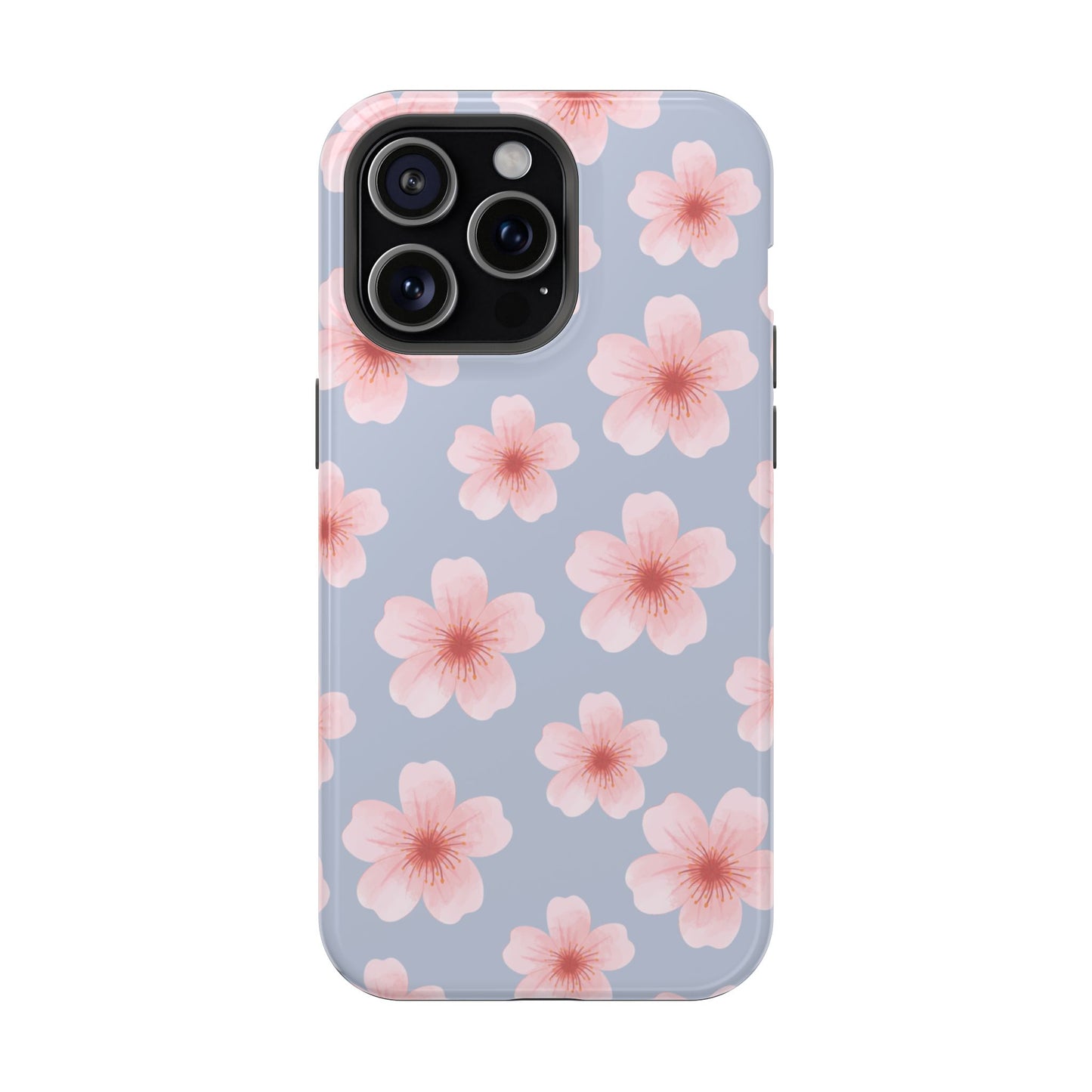 Blue Cherry Blossoms iPhone Case
