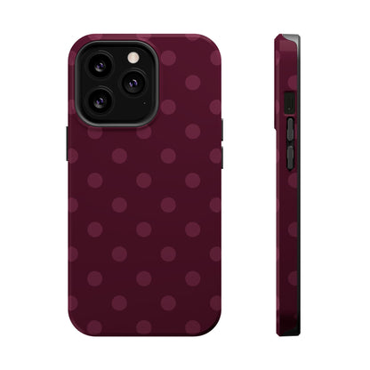 Plum Polka Dots iPhone Case