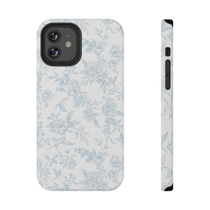 French Blue Toile iPhone Case