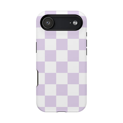 Pastel Purple Checkered iPhone Case