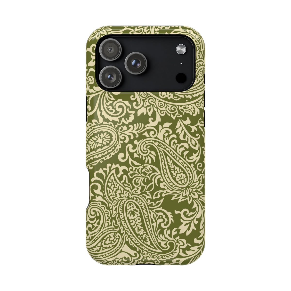 Olive Paisley iPhone Case