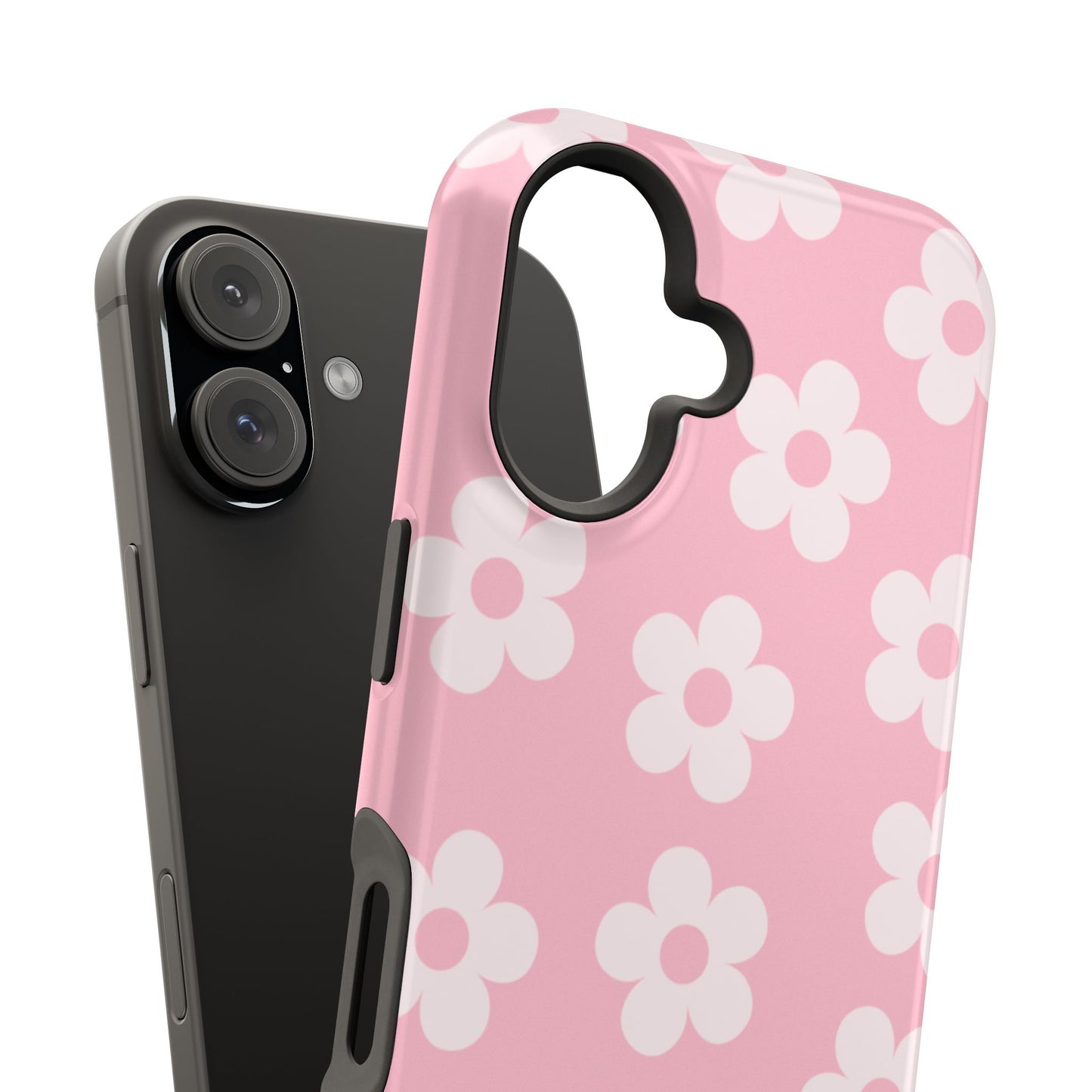 Pink Retro Flowers iPhone Case