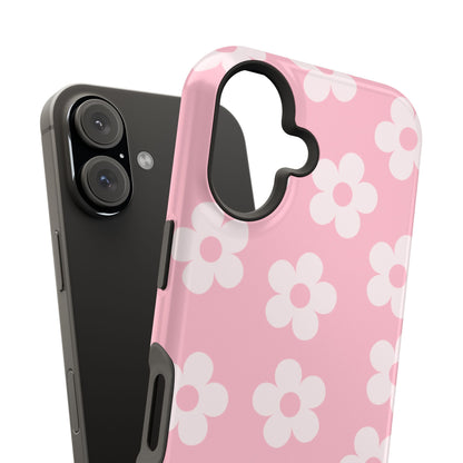 Pink Retro Flowers iPhone Case