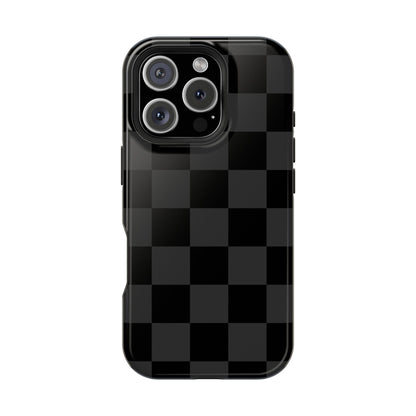 Black Checkered iPhone Case