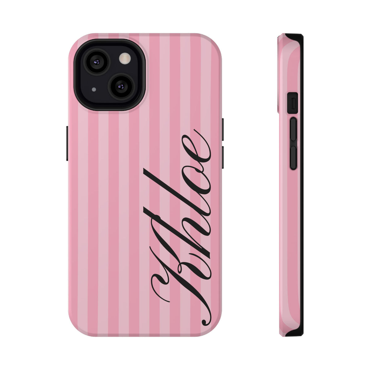Personalized Bubblegum Stripes iPhone Case