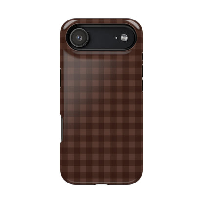 Brown Gingham iPhone Case