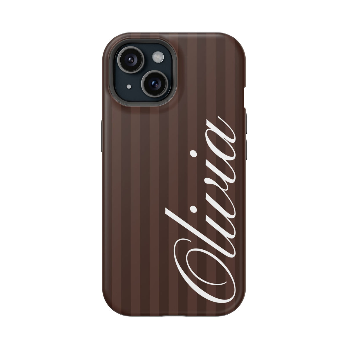 Custom Mocha Stripes iPhone Case