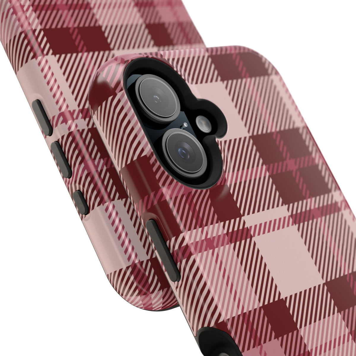 Burgundy Plaid iPhone Case