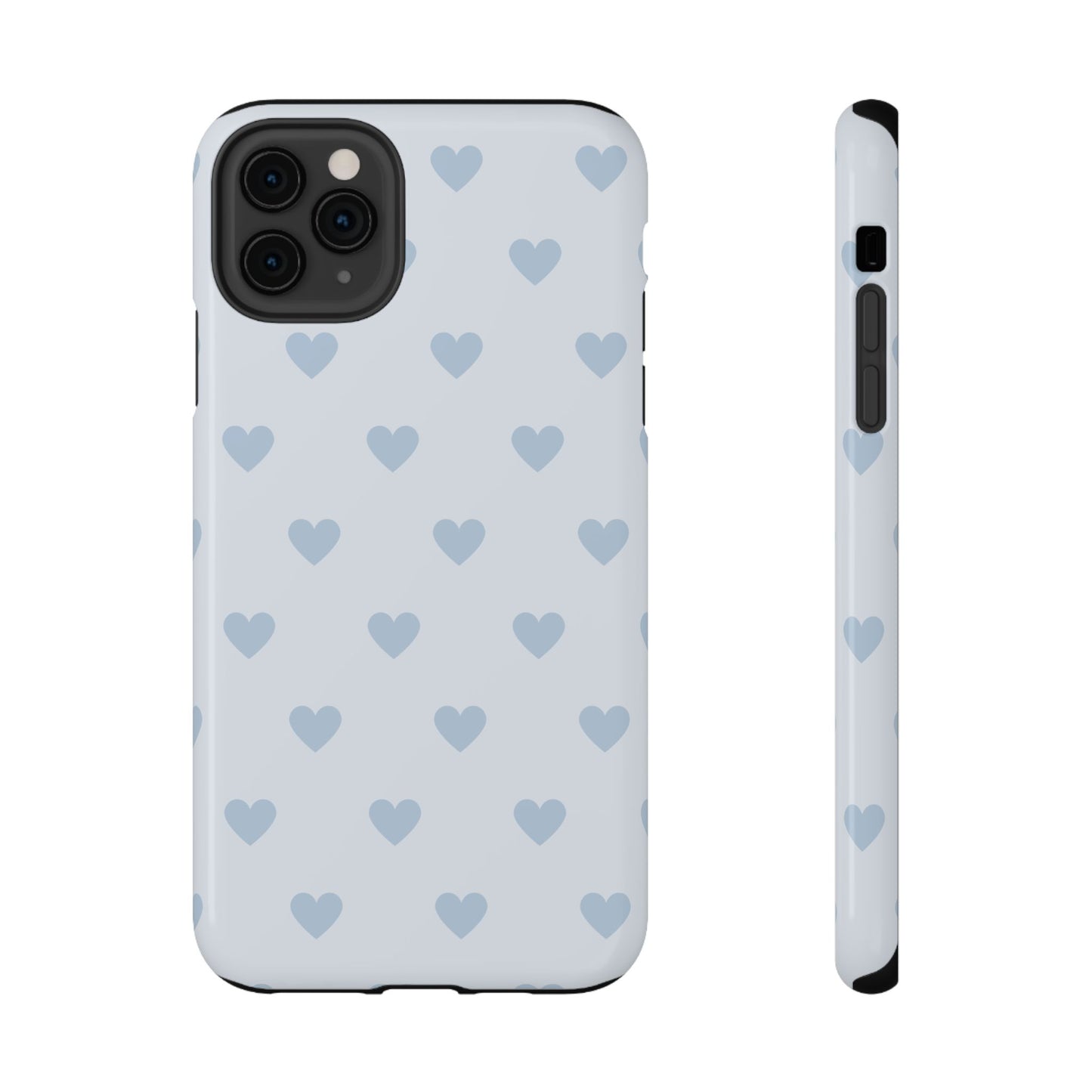Light Blue Hearts iPhone Case