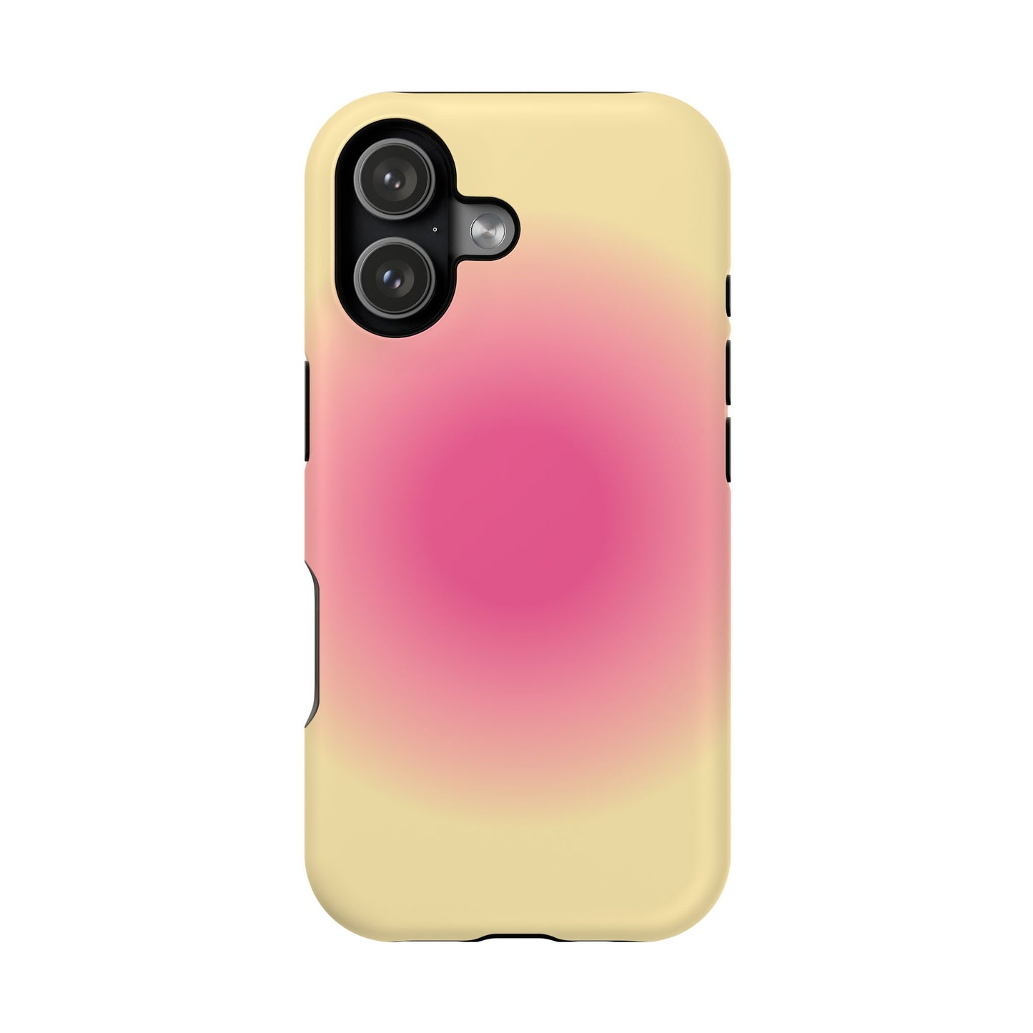 Hot Pink & Yellow Aura iPhone Case