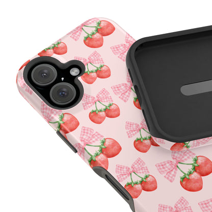 Strawberry Bows iPhone Case