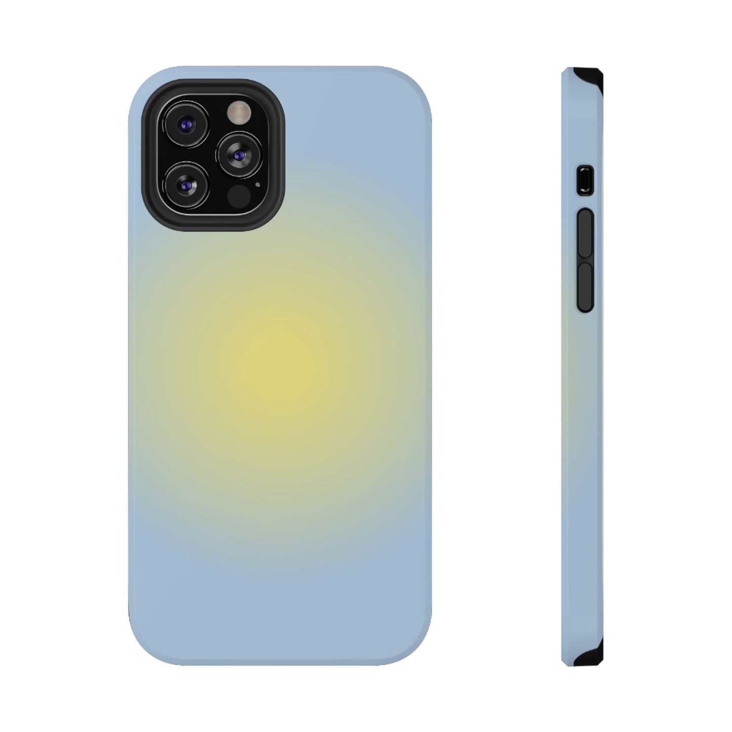 Yellow & Blue Aura iPhone Case