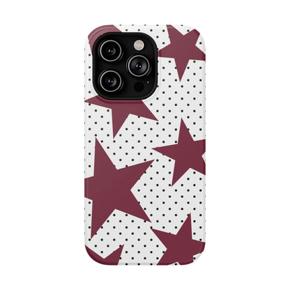 Burgundy Star iPhone Case