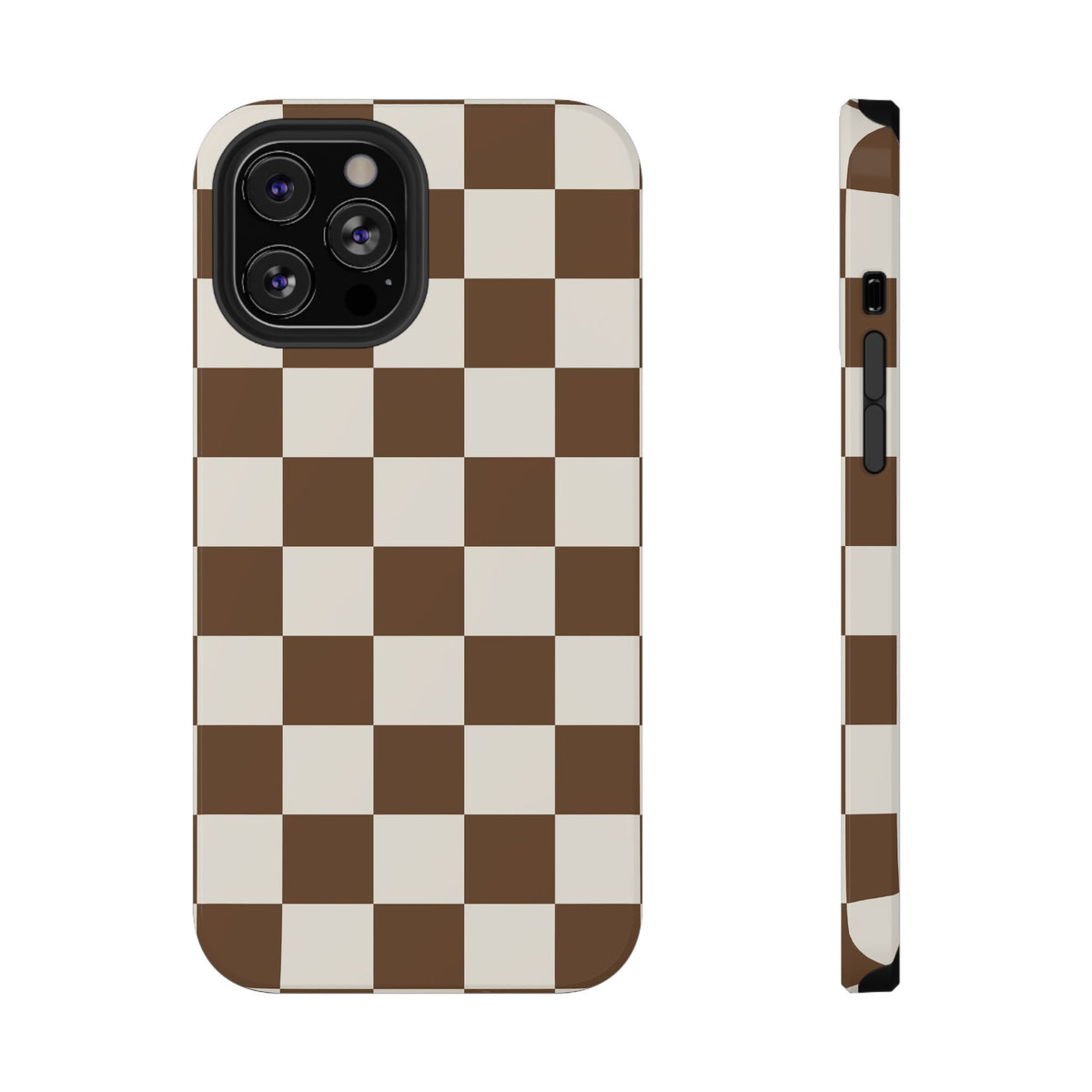 Brown Checkered iPhone Case from Stella Cases