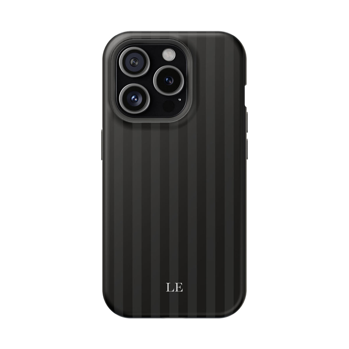Custom Initials Black Stripes iPhone Case