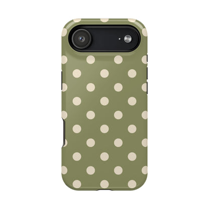 Green Polka Dots iPhone Case