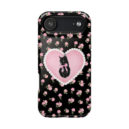 Black Féline Roses iPhone Case